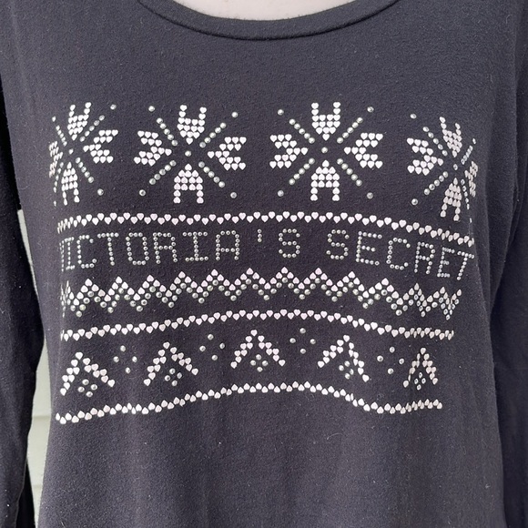 EUC Victoria’s Secret black pajamas with sequence - Picture 2 of 13